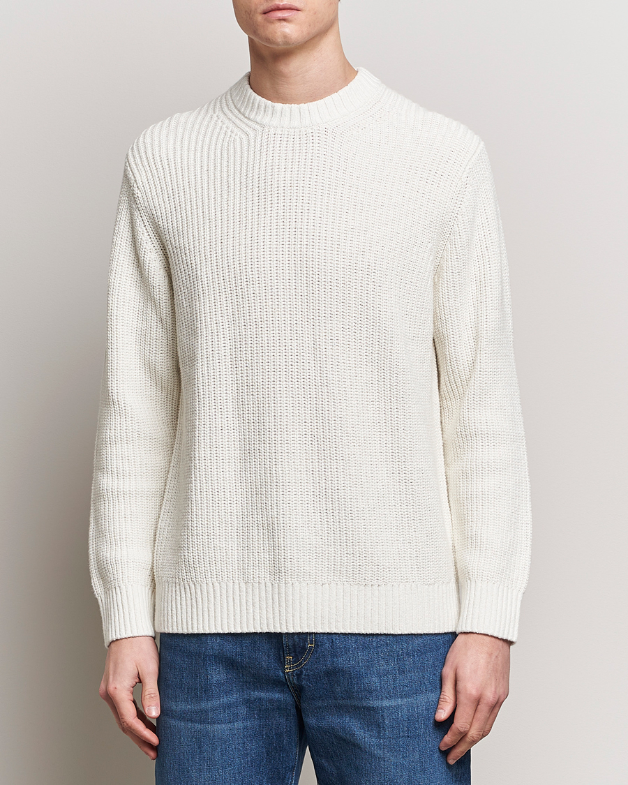 Herre |  | Samsøe Samsøe | Samarius Cotton/Linen Knitted Sweater Clear Cream