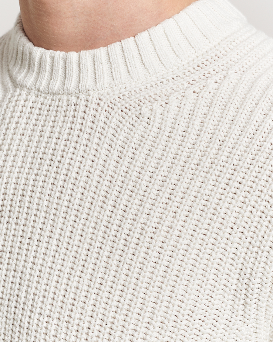 Herre | Gensere | Samsøe Samsøe | Samarius Cotton/Linen Knitted Sweater Clear Cream