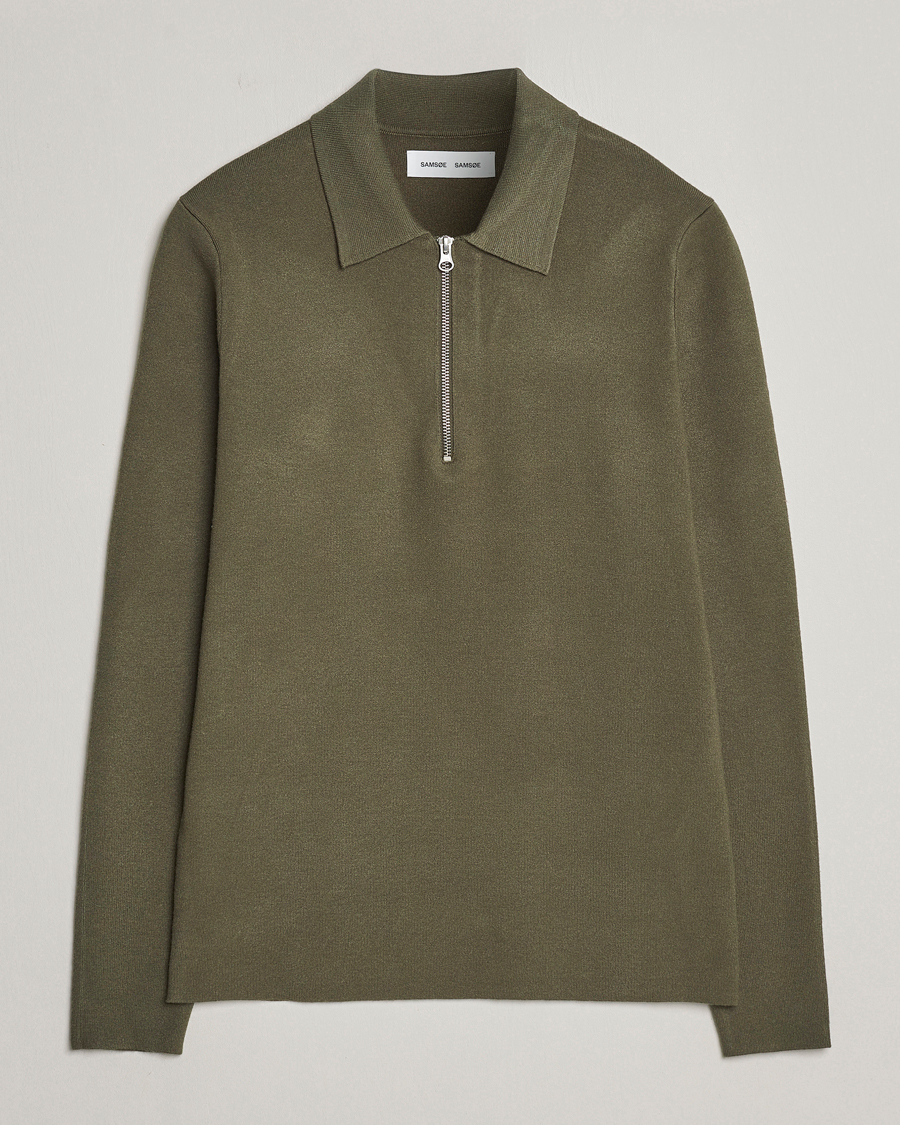 Herre | Gensere | Samsøe Samsøe | Guna Half Zip Dusty Olive