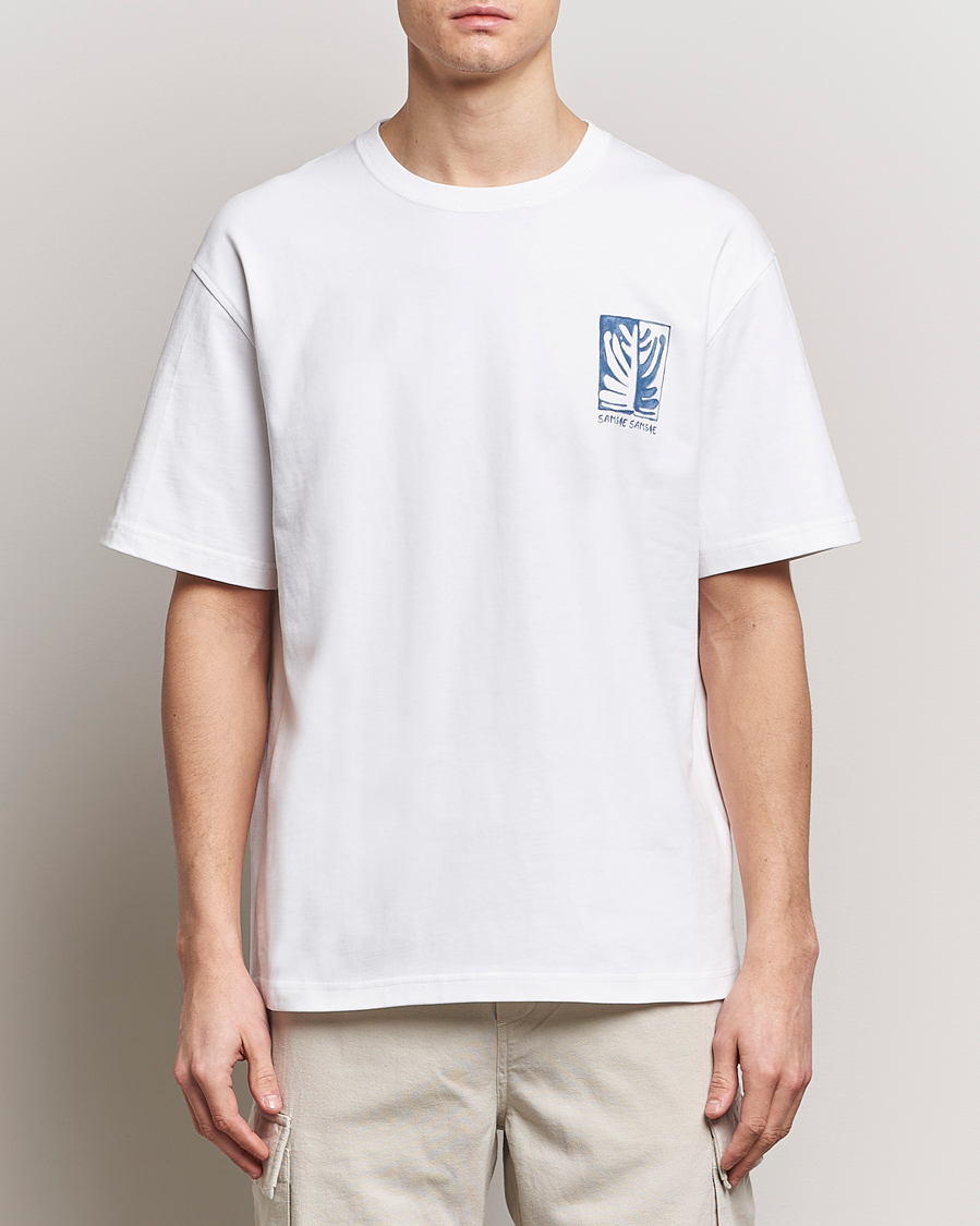 Herre | Klær | Samsøe Samsøe | Sawind Printed Crew Neck T-Shirt White