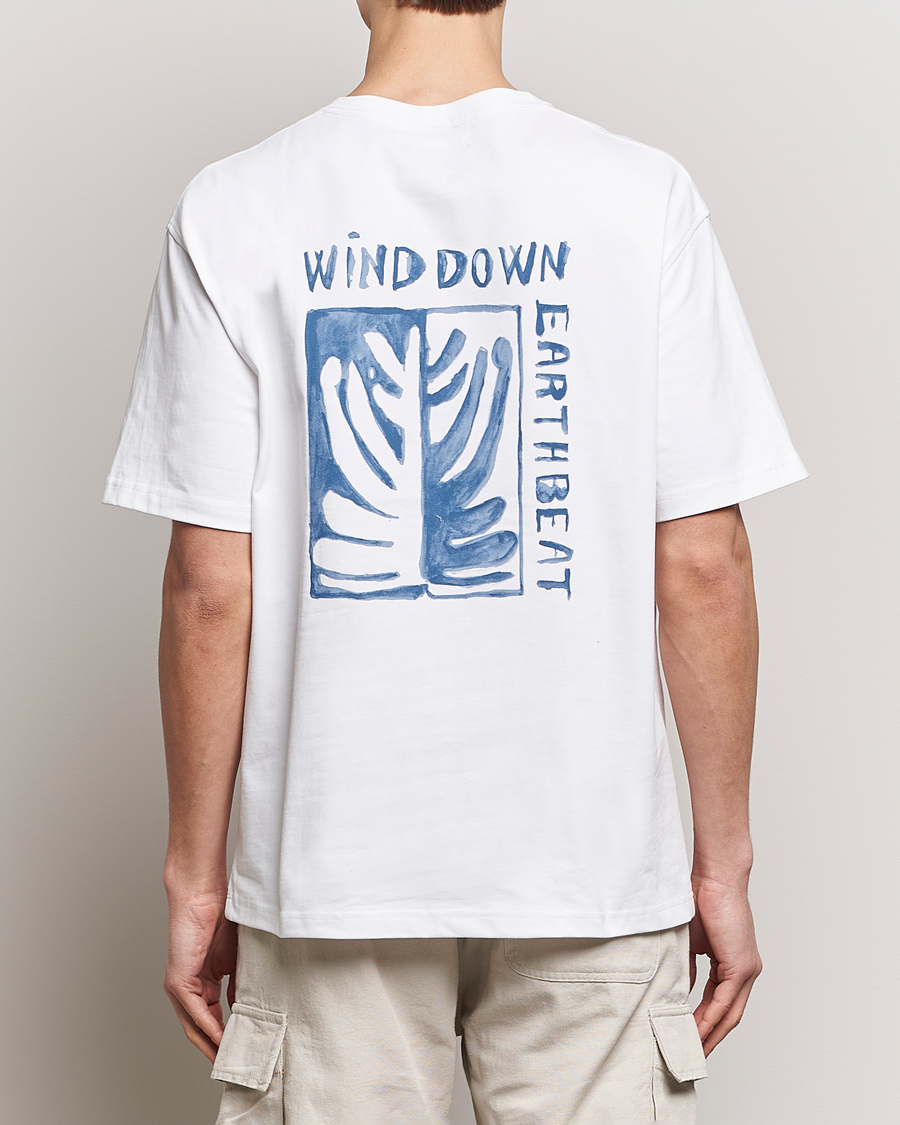 Herre | T-Shirts | Samsøe Samsøe | Sawind Printed Crew Neck T-Shirt White