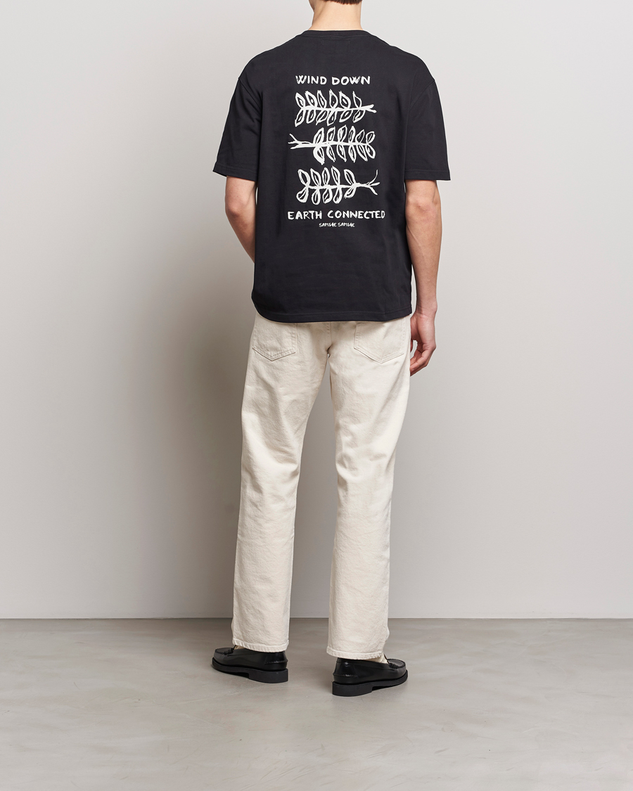 Herre | T-Shirts | Samsøe Samsøe | Sawind Printed Crew Neck T-Shirt Black