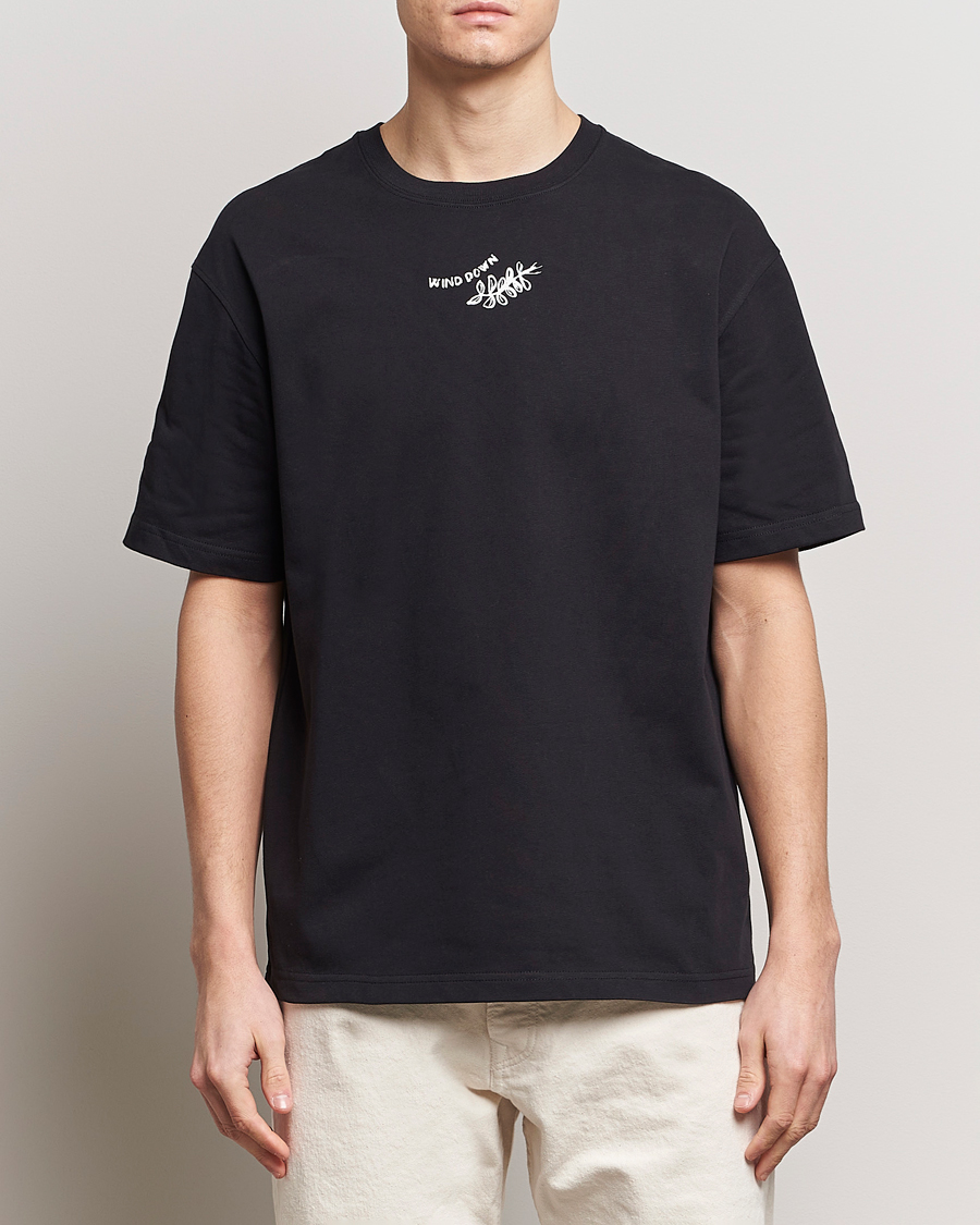 Herre | Contemporary Creators | Samsøe Samsøe | Sawind Printed Crew Neck T-Shirt Black