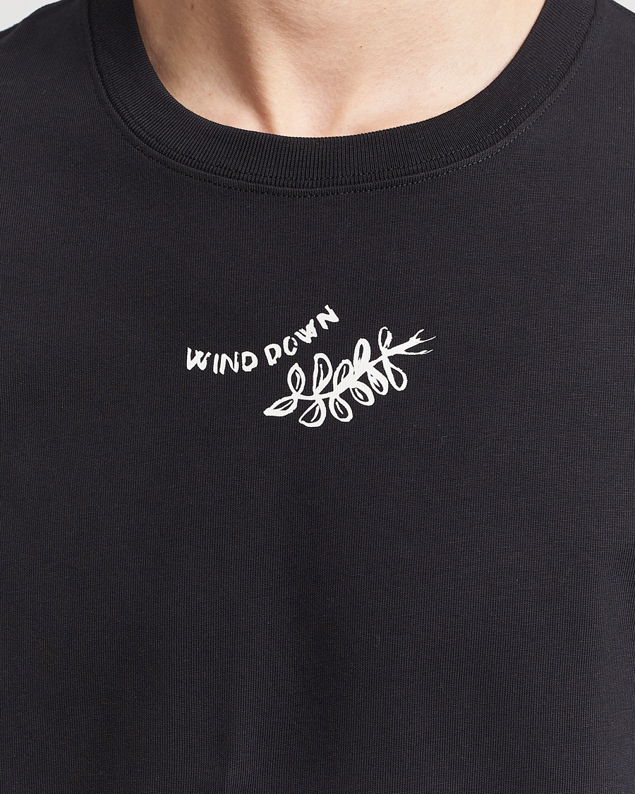 Herre | T-Shirts | Samsøe Samsøe | Sawind Printed Crew Neck T-Shirt Black