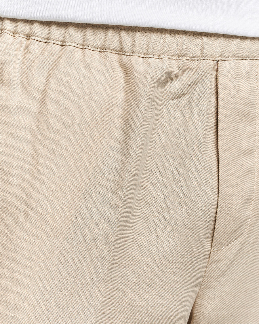 Herre | Bukser | Samsøe Samsøe | Smithy Linen/Cotton Drawstring Trousers Oatmeal