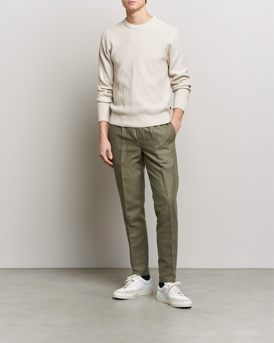 Herre | Bukser | Samsøe Samsøe | Smithy Linen/Cotton Drawstring Trousers Dusty Olive