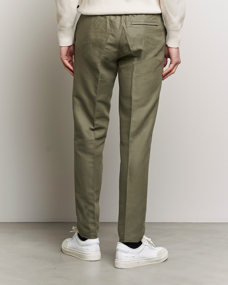 Herre | Bukser | Samsøe Samsøe | Smithy Linen/Cotton Drawstring Trousers Dusty Olive