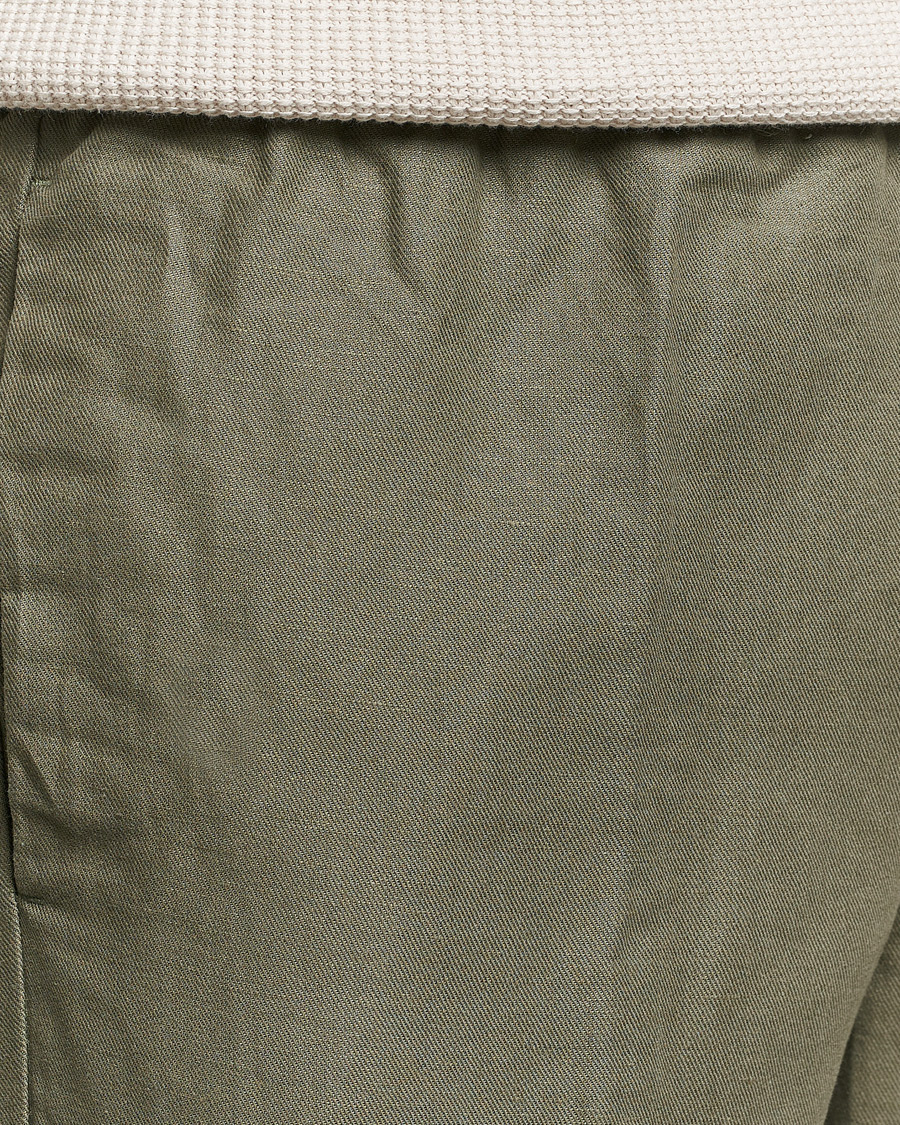 Herre | Bukser | Samsøe Samsøe | Smithy Linen/Cotton Drawstring Trousers Dusty Olive