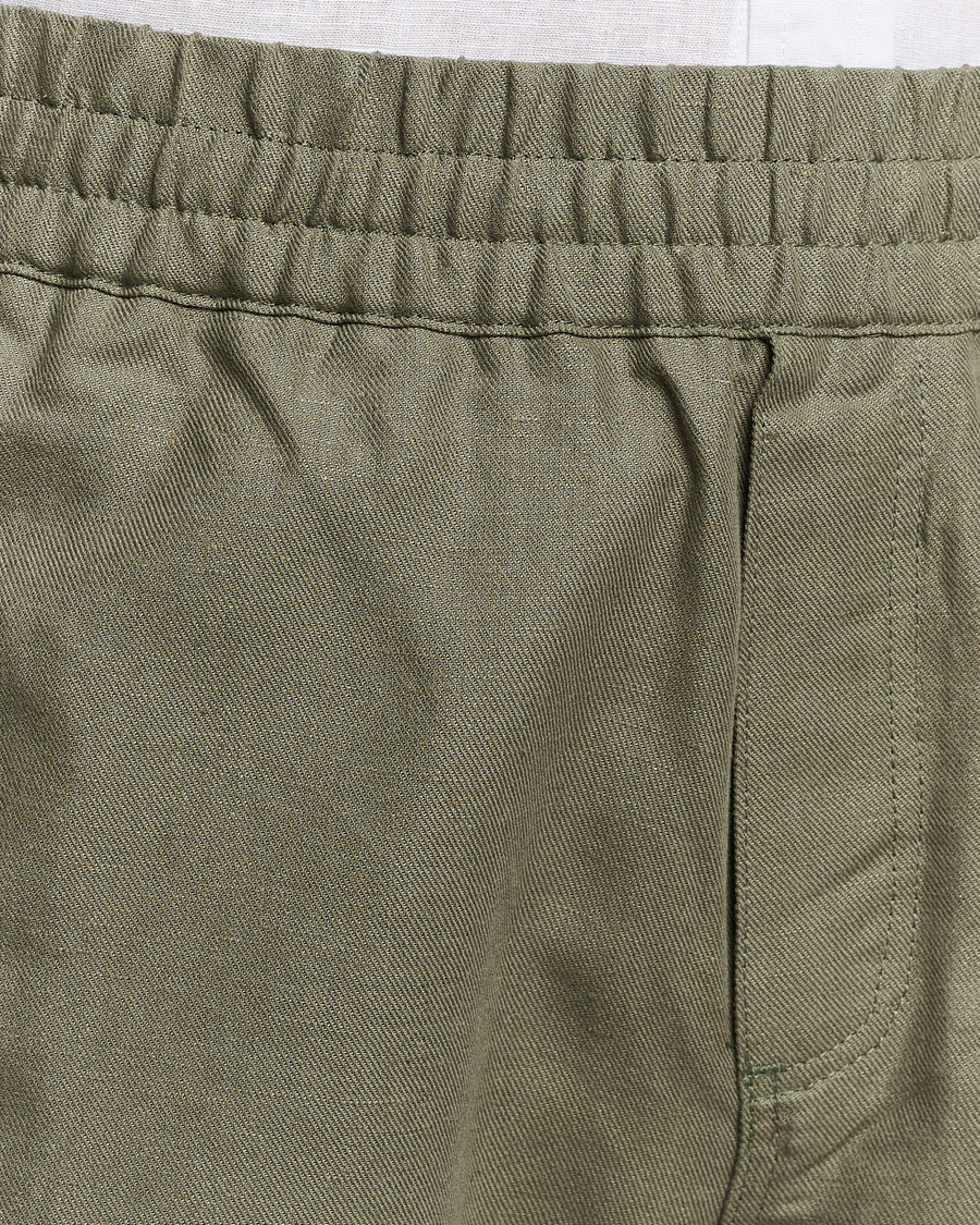 Herre | Shorts | Samsøe Samsøe | Smith Linen/Cotton Drawstring Shorts Dusty Olive