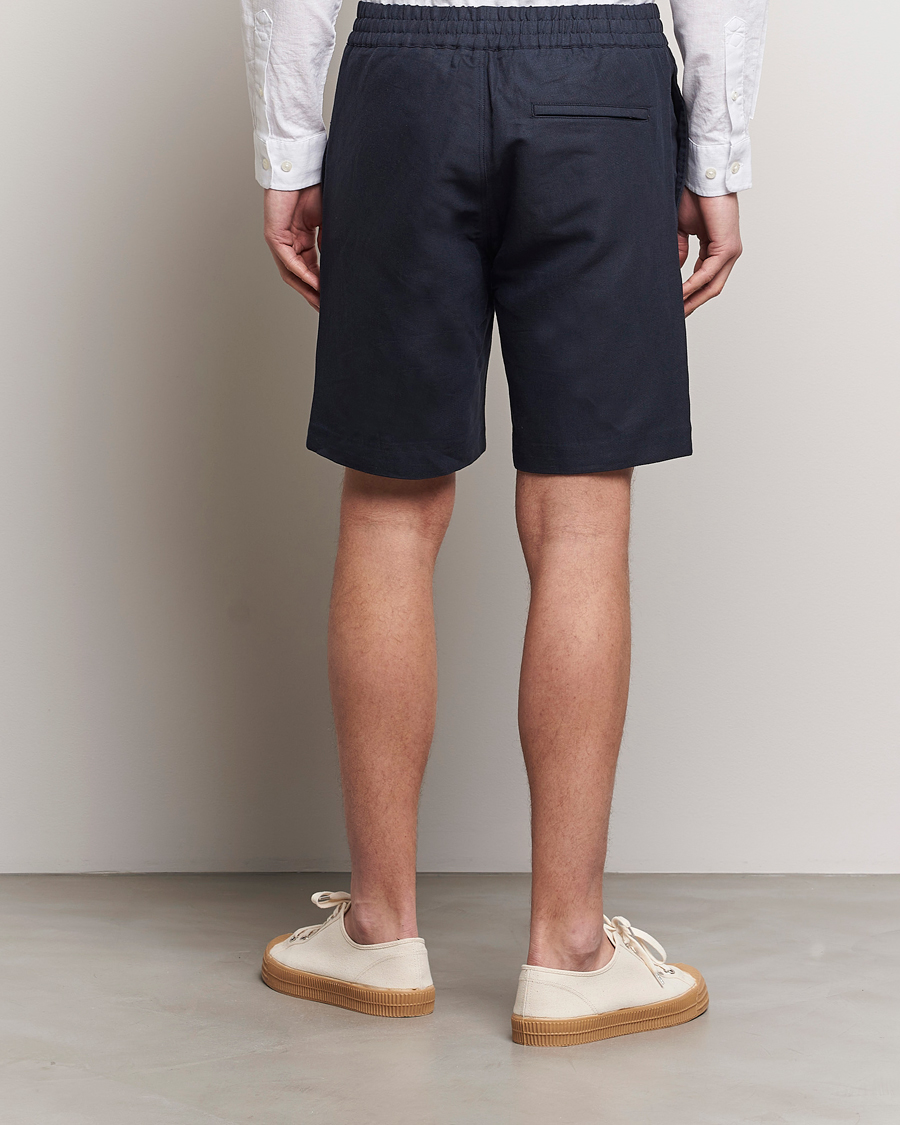 Herre | Shorts | Samsøe Samsøe | Smith Cotton/Linen Drawstring Shorts Salute Navy