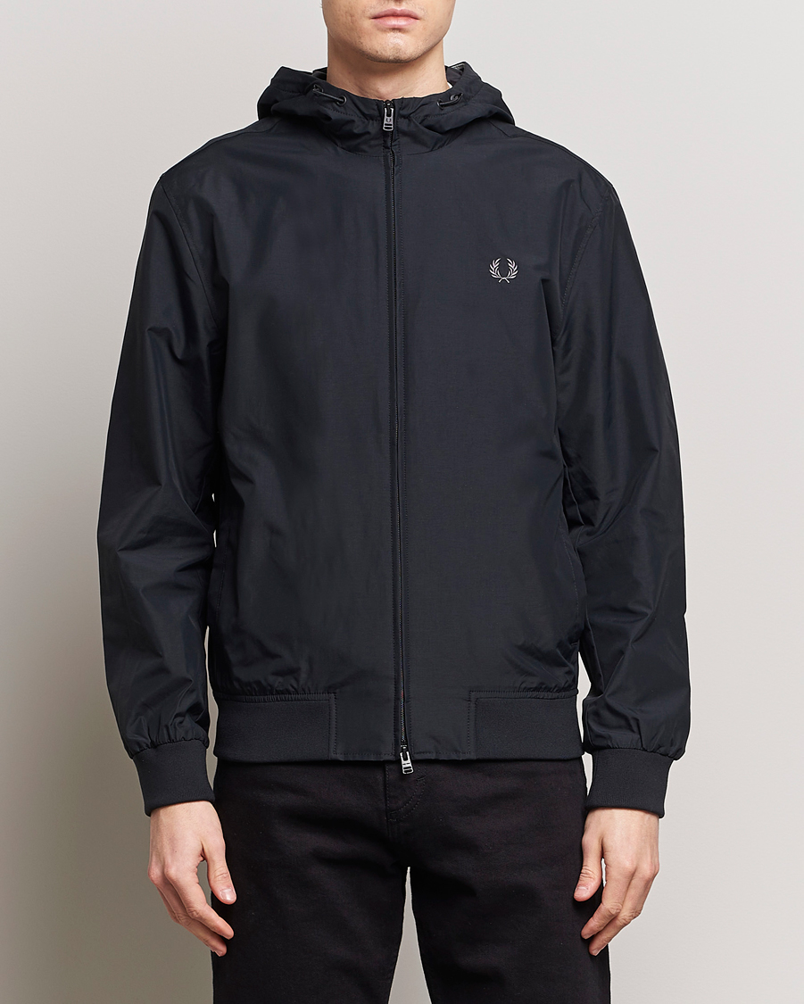 Herre | Casual jakker | Fred Perry | Brentham Hooded Jacket Black