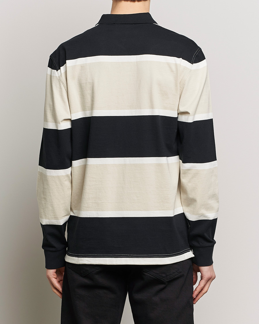 Herre | Gensere | Fred Perry | Relaxed Striped Rugby Shirt Oatameal/Black