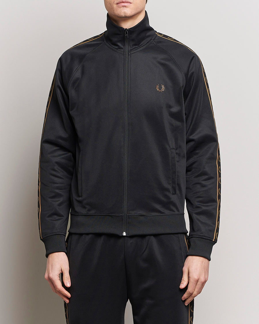 Herre | Gensere | Fred Perry | Taped Track Jacket Black