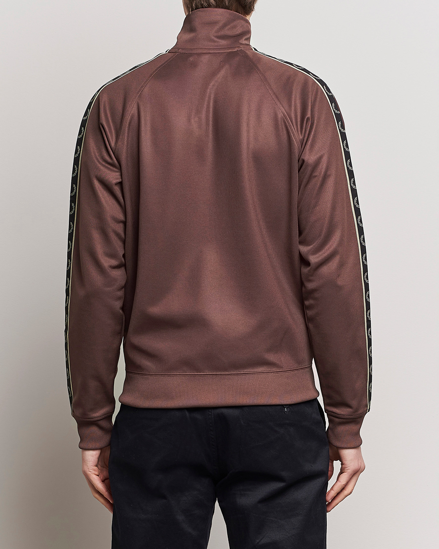 Herre | Gensere | Fred Perry | Taped Track Jacket Brick Red