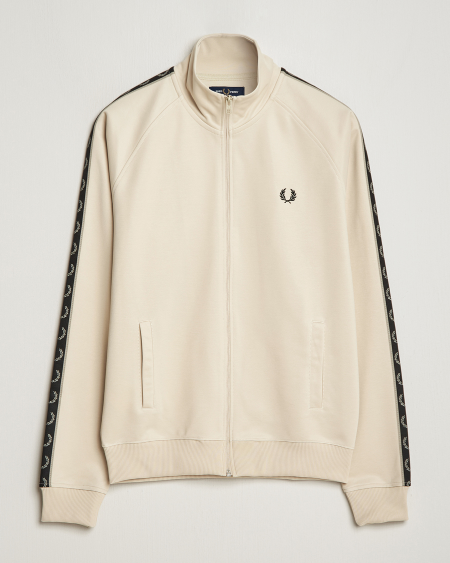 Herre | Gensere | Fred Perry | Taped Track Jacket Oatmeal