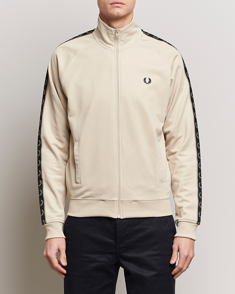 Herre | Tøj | Fred Perry | Taped Track Jacket Oatmeal