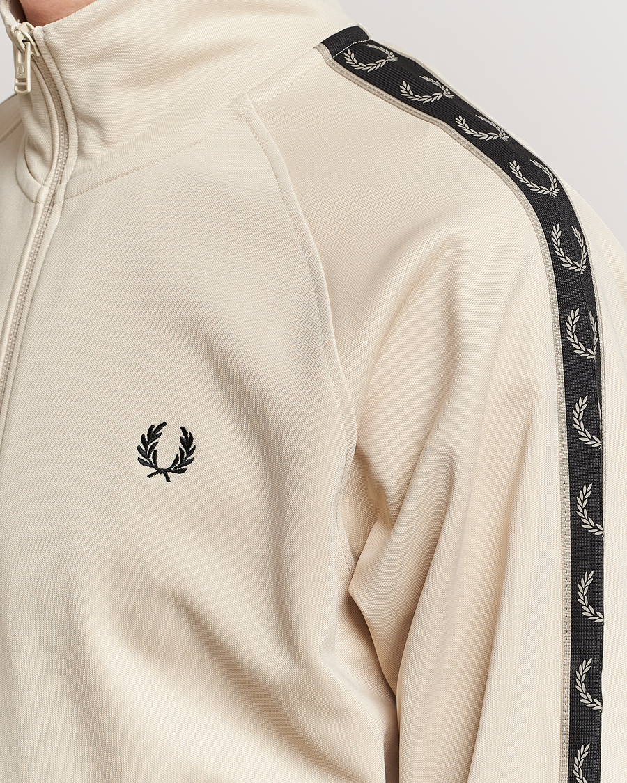 Herre | Gensere | Fred Perry | Taped Track Jacket Oatmeal