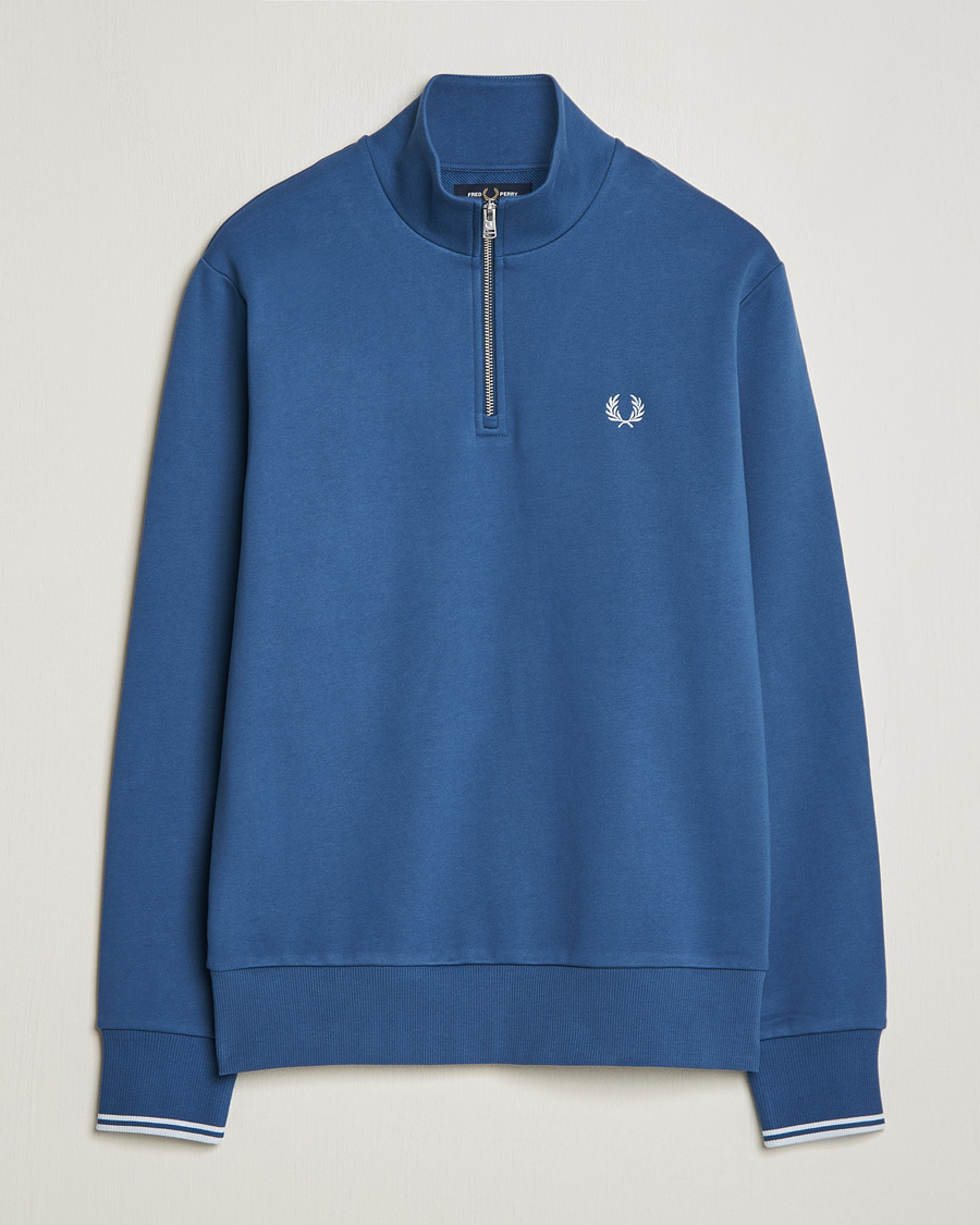 Herre | Gensere | Fred Perry | Half Zip Sweatshirt Midnight Blue