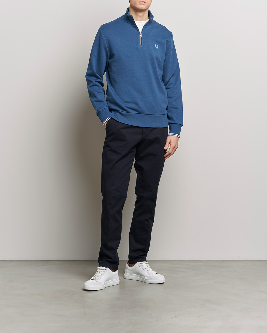 Herre | Gensere | Fred Perry | Half Zip Sweatshirt Midnight Blue