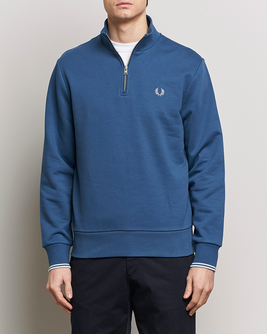 Herr |  | Fred Perry | Half Zip Sweatshirt Midnight Blue