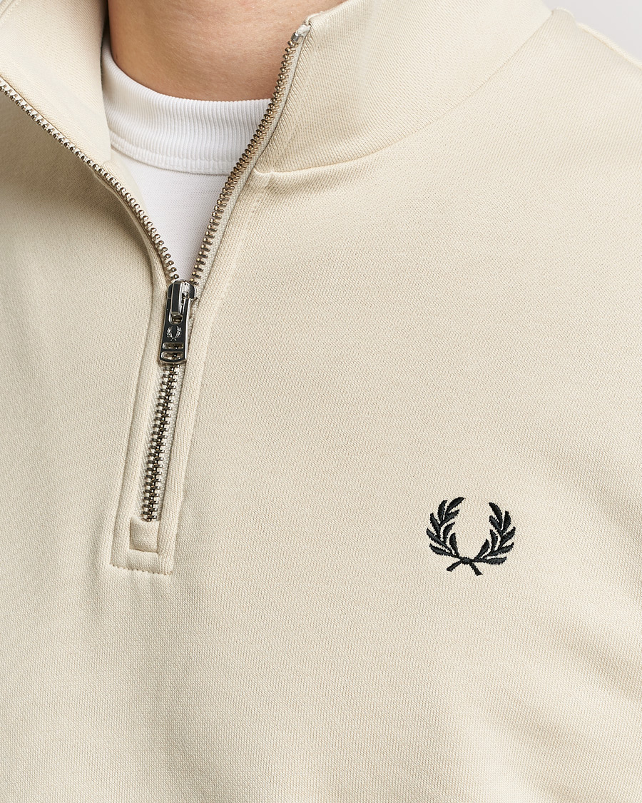 Herre | Gensere | Fred Perry | Half Zip Sweatshirt Oatmeal