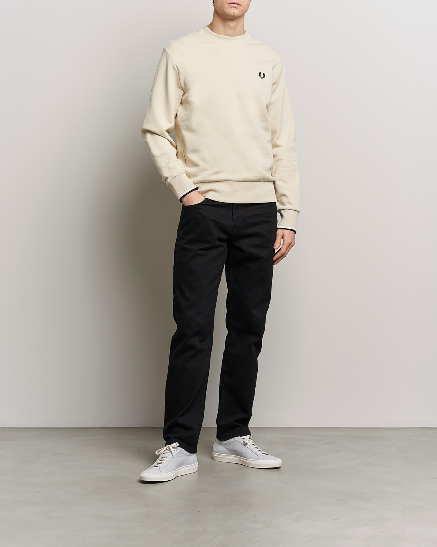 Herre | Gensere | Fred Perry | Crew Neck Sweatshirt Oatmeal