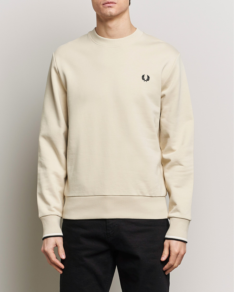 Herre | Sweatshirts | Fred Perry | Crew Neck Sweatshirt Oatmeal