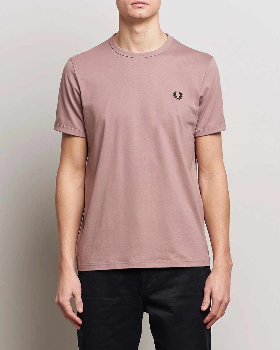 Herre | Kortermede t-shirts | Fred Perry | Ringer T-Shirt Dusty Pink