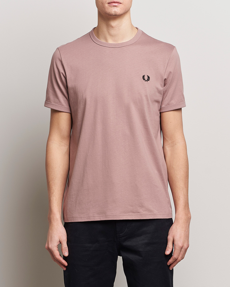 Herre | Lojalitetstilbud | Fred Perry | Ringer T-Shirt Dusty Pink