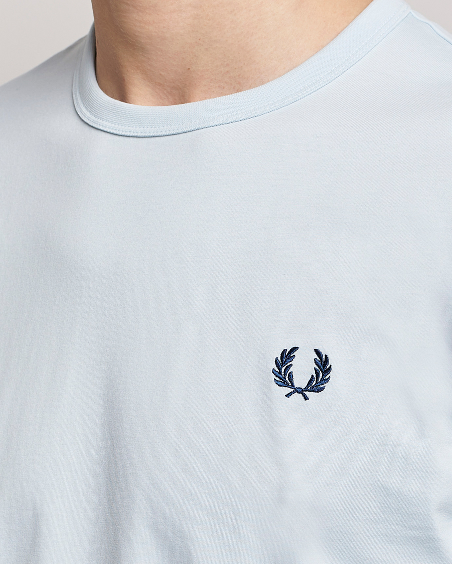 Herre | T-Shirts | Fred Perry | Ringer T-Shirt Light Ice
