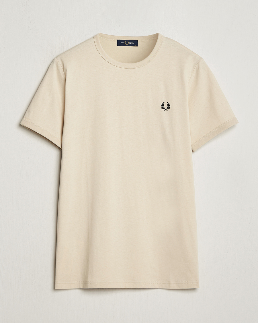 Herre | T-Shirts | Fred Perry | Ringer T-Shirt Oatmeal