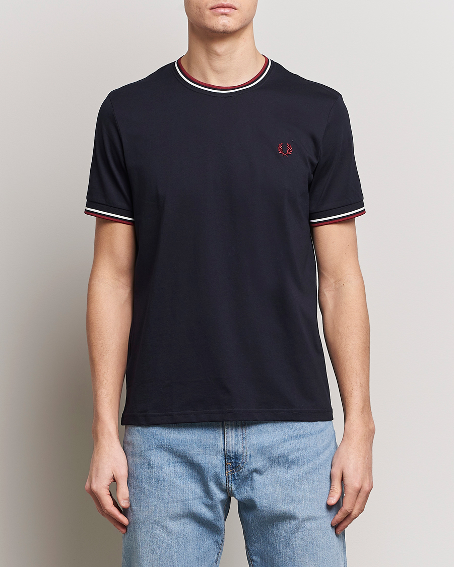 Herre | Kortermede t-shirts | Fred Perry | Twin Tipped T-Shirt Navy