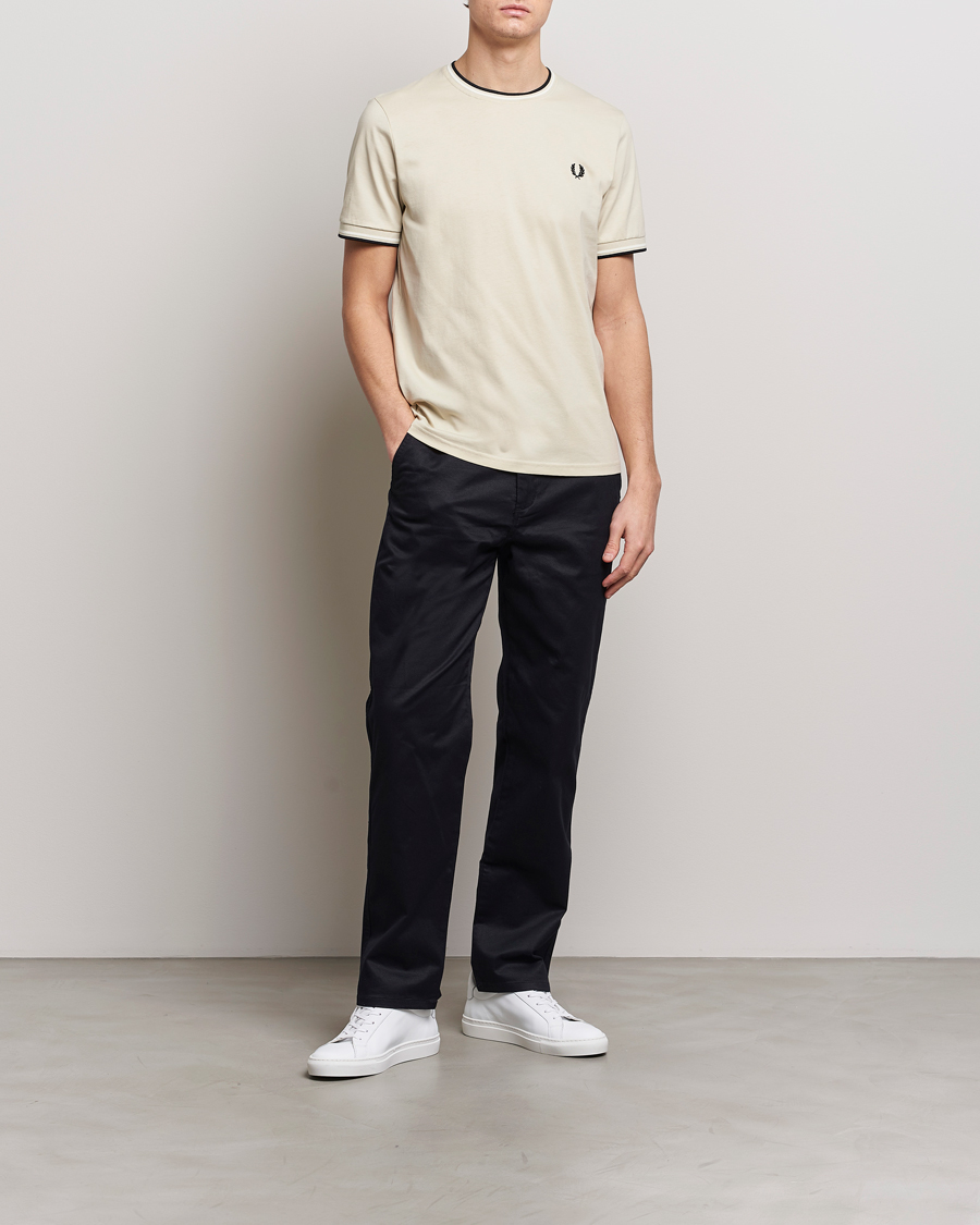 Herre | T-Shirts | Fred Perry | Twin Tipped T-Shirt Oatmeal