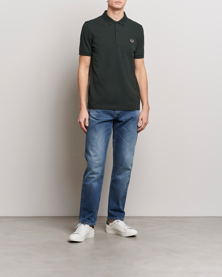 Herre | Pikéer | Fred Perry | Plain Polo Shirt Night Green