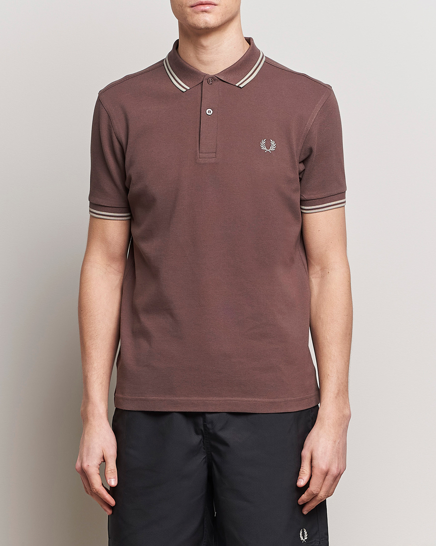 Herre | Kortermet piké | Fred Perry | Twin Tipped Polo Shirt Brick Red