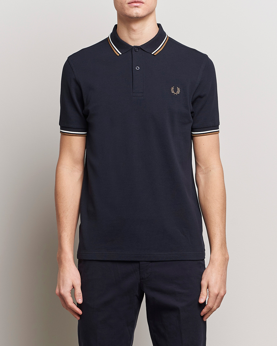 Herre |  | Fred Perry | Twin Tipped Polo Shirt Navy