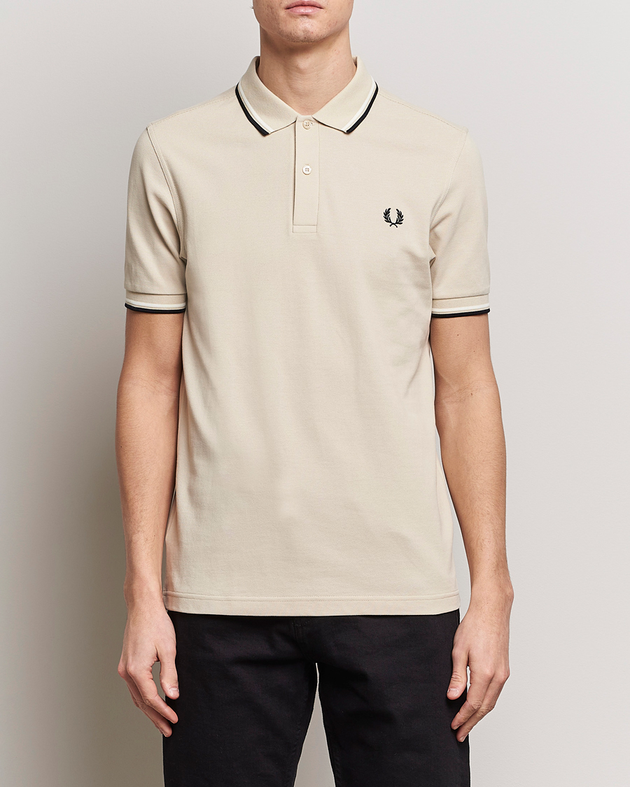 Herr | Kläder | Fred Perry | Twin Tipped Polo Shirt Oatmeal