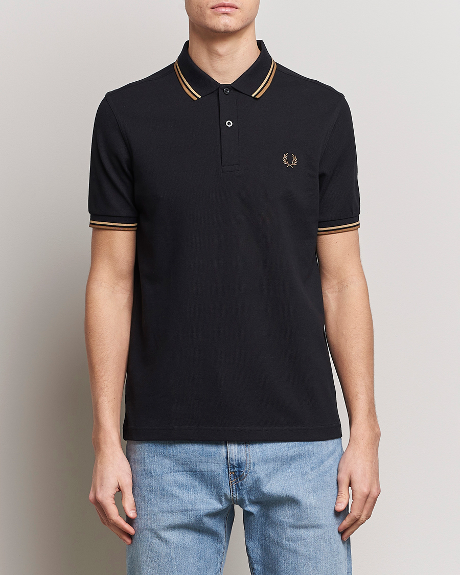 Herr | Fred Perry | Fred Perry | Twin Tipped Polo Shirt Black