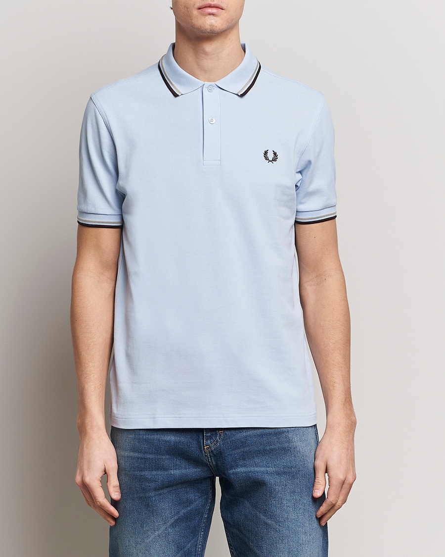 Herre | Pikéer | Fred Perry | Twin Tipped Polo Shirt Light Smoke