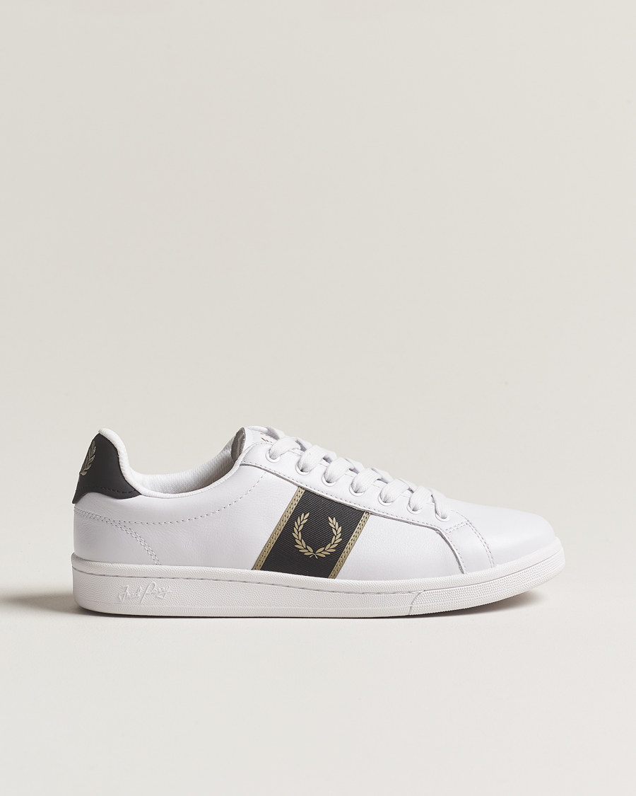Herre | Fred Perry B721 Leather Sneaker White/Warm Grey | Fred Perry | B721 Leather Sneaker White/Warm Grey
