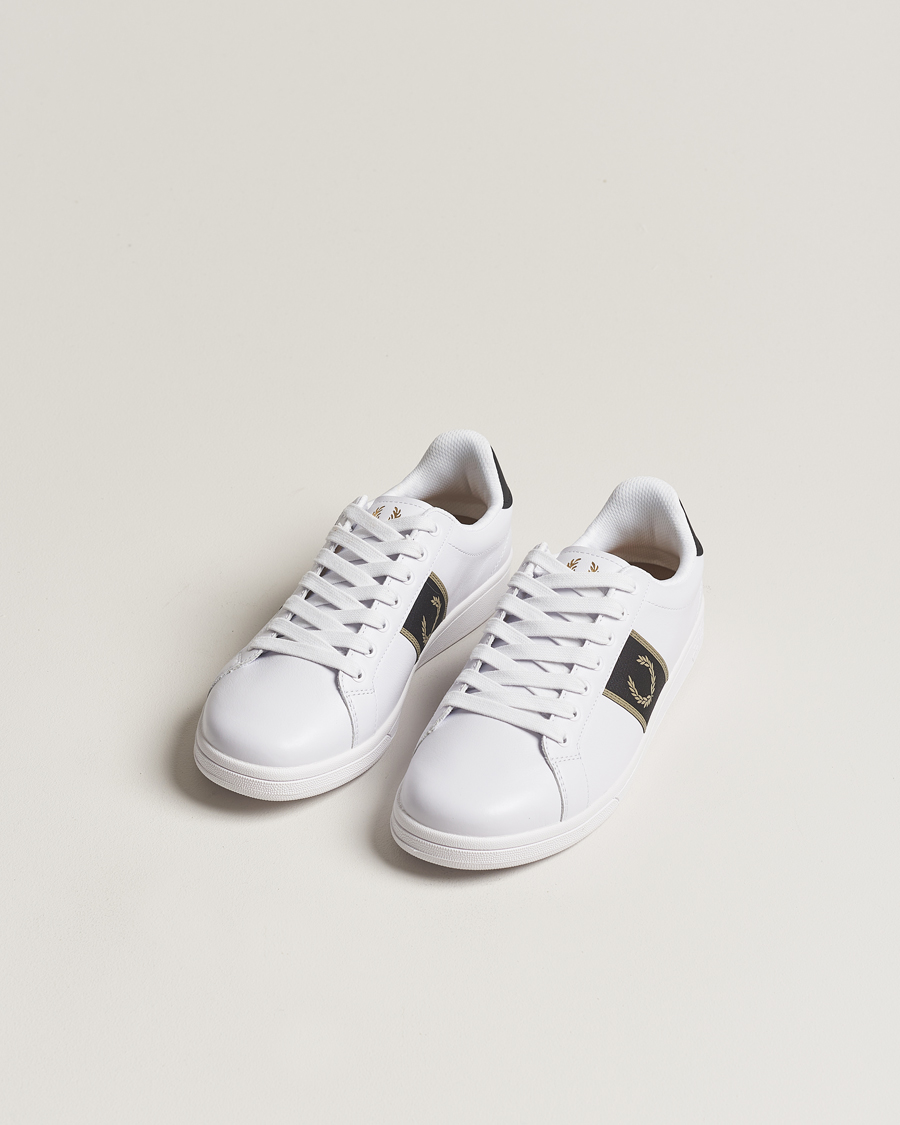 Herre | Fred Perry B721 Leather Sneaker White/Warm Grey | Fred Perry | B721 Leather Sneaker White/Warm Grey
