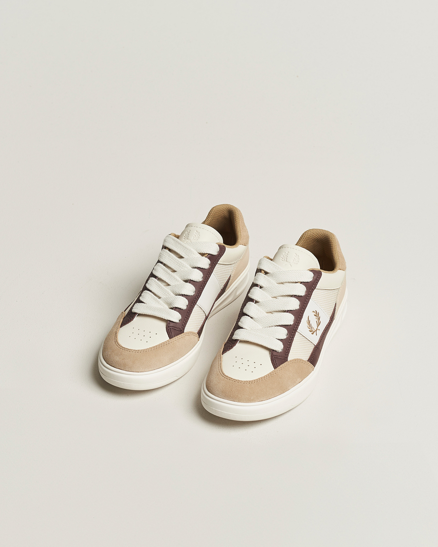 Herre | Sko i mokka | Fred Perry | B440 Sneaker White/Beige