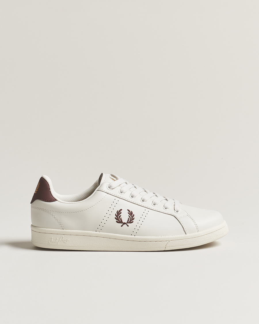 Herre | Fred Perry B721 Leather Sneaker Porcelain/Brick Red | Fred Perry | B721 Leather Sneaker Porcelain/Brick Red