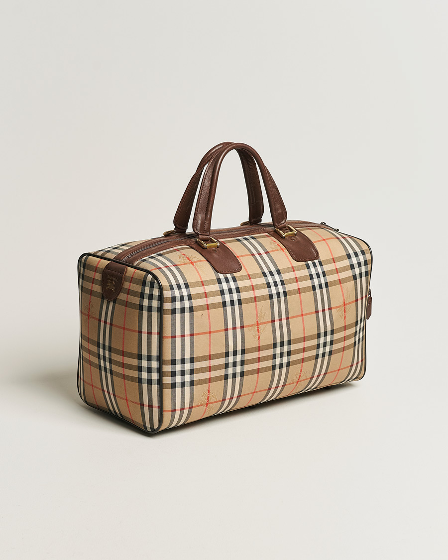 Herr | Pre-Owned & Vintage Bags | Burberry Pre-Owned | Duffle Bag Haymarket Check