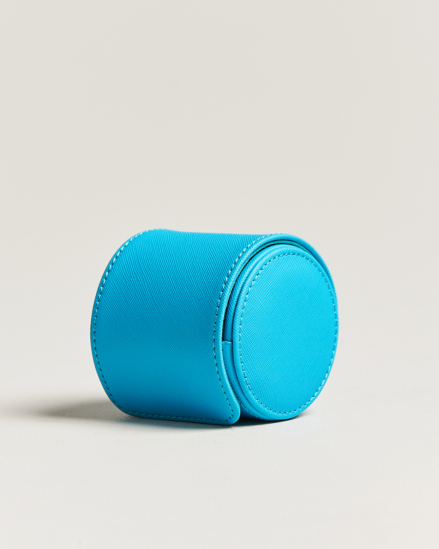 Herre | Klokke- og smykkeskrin | WOLF | Single Watch Roll Turquoise