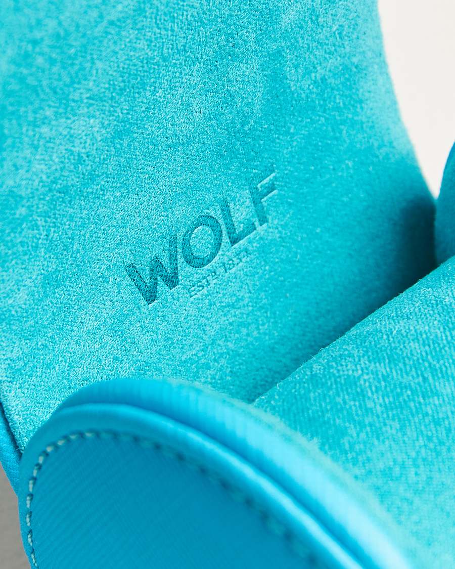 Herre | Klokke- og smykkeskrin | WOLF | Single Watch Roll Turquoise