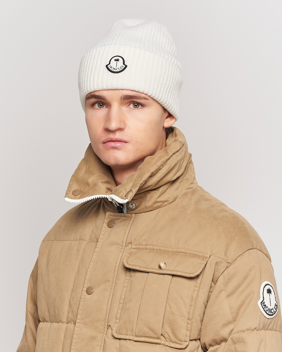 Herre |  | Moncler Genius | Rib Knit Beanie Off White