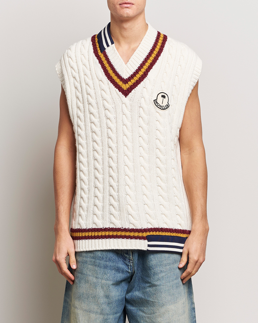 Herre | Gensere | Moncler Genius | Patchwork Crickett Vest Off White