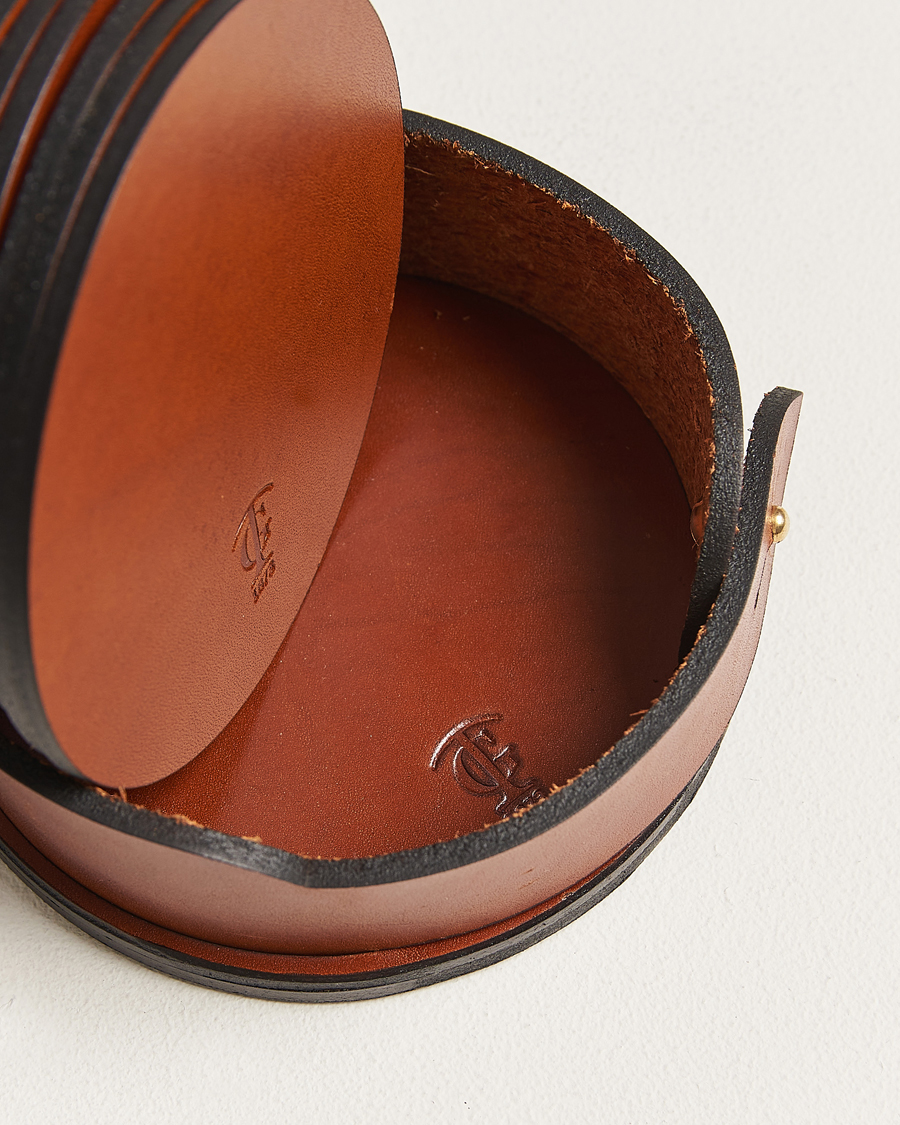 Herre | Lifestyle | Tärnsjö Garveri | Leather Coaster Set 006 Light Brown