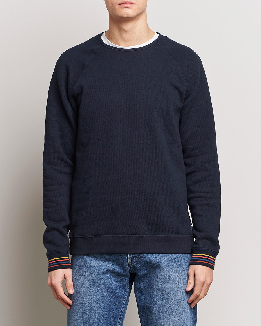 Herre | Nytt i butikken | Paul Smith | Artist Rib Crew Neck Sweatshirt Navy